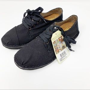 Toms Desert Oxford Black Canvas Shoe